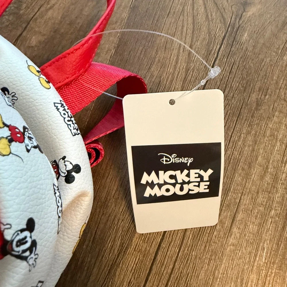 Disney Mickey Mouse Mini Backpack Kids White Red‎ 3D Ears Theme Park Character